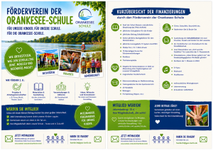 Flyer der Freunde und Förderer der Orankesee-Schule